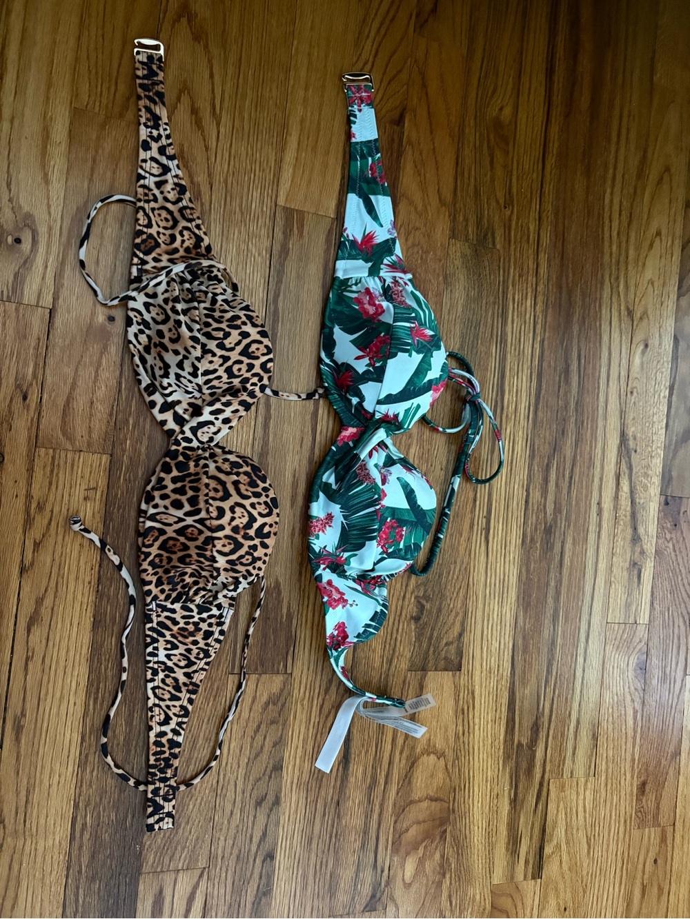 Victoria’s Secret leopard &Tropical Floral Bikini Tops